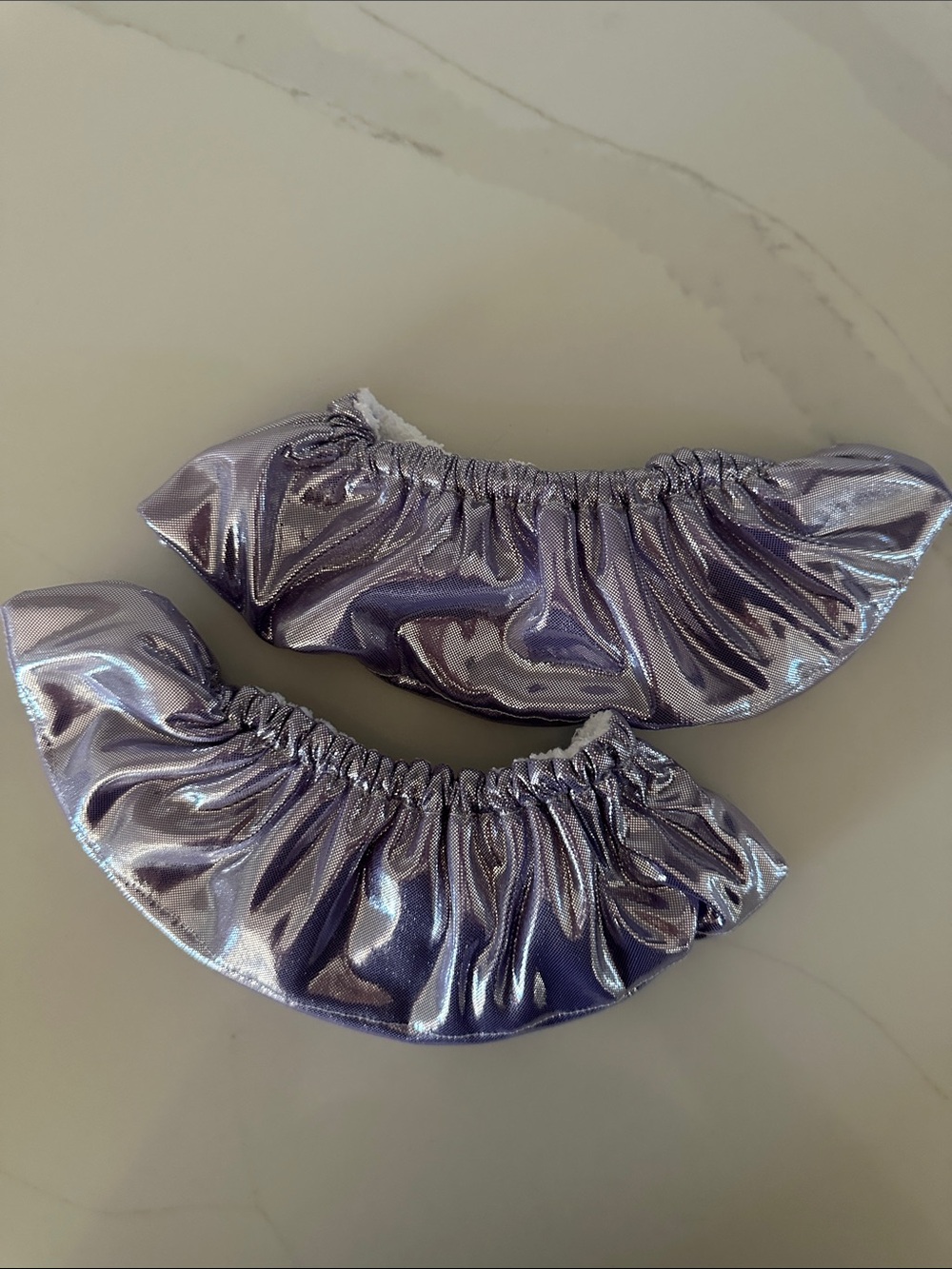 Metallic Lilac ice skate Covers -Kids Accessories.